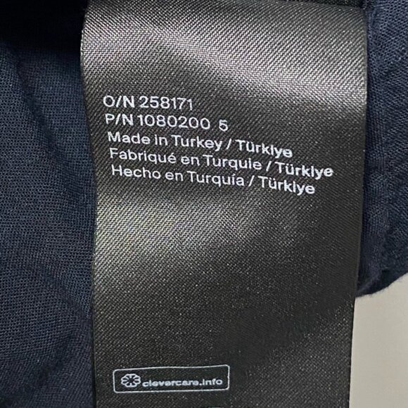 COS Flutter Sleeve Stretch Cotton Sleeveless Blouse – Dark Blue – Size US 6 - Picture 10 of 11